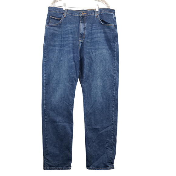 Wrangler Men's Jeans Blue 38x34 Five Star Premium Denim Dark Wash Straight Leg - Picture 1 of 11